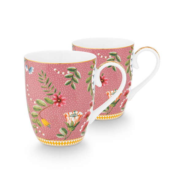 Pip Studio, Tassenset, La Majorelle Dark Pink, 350 ml, Art.-Nr. 51.002.305