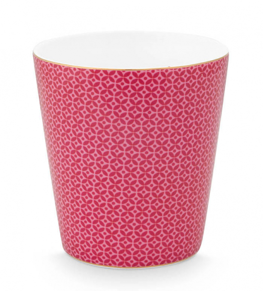 Pip Studio, Becher, Royal Tiles Dunkelrosa, 230 ml, Art.-Nr. 51.002.383