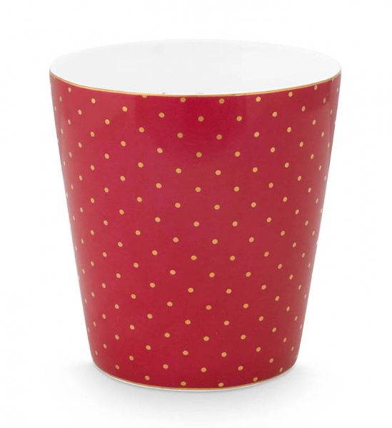 Pip Studio, Becher, Royal Dots Dunkelrosa, 230 ml, Art.-Nr. 51.002.384
