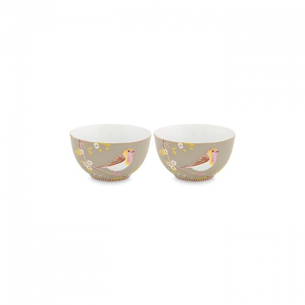 Pip Studio, Schalenset, Early Bird Khaki, 15 cm, Art.-Nr. 51.003.146