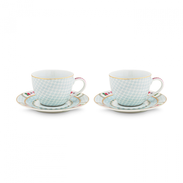 Pip Studio, Espressotassen mit Untersetzer Set, Blushing Birds White, 120 ml, Art.-Nr. 51.004.086