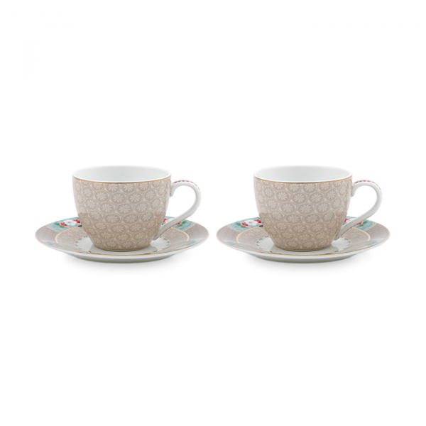 Pip Studio, Mugset, Blushing Birds Khaki , 120 ml, Art.-Nr. 51.004.090
