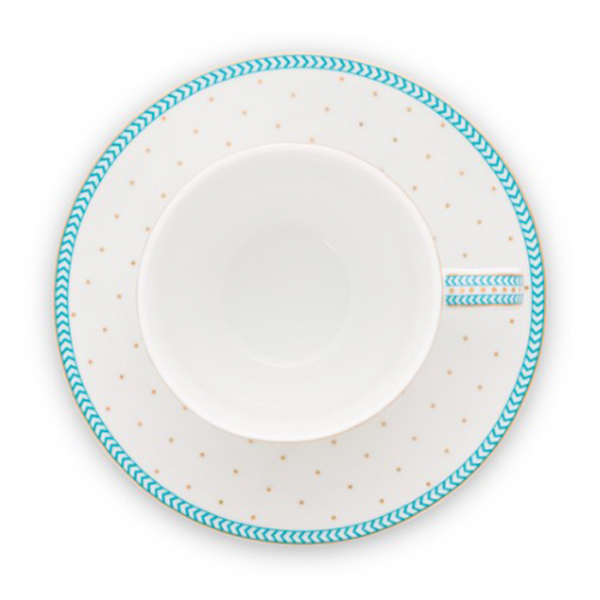 Pip Studio, Espressocup with Saucer, Jolie Dots Gold, 280 ml, Art.-Nr. 51.004.117