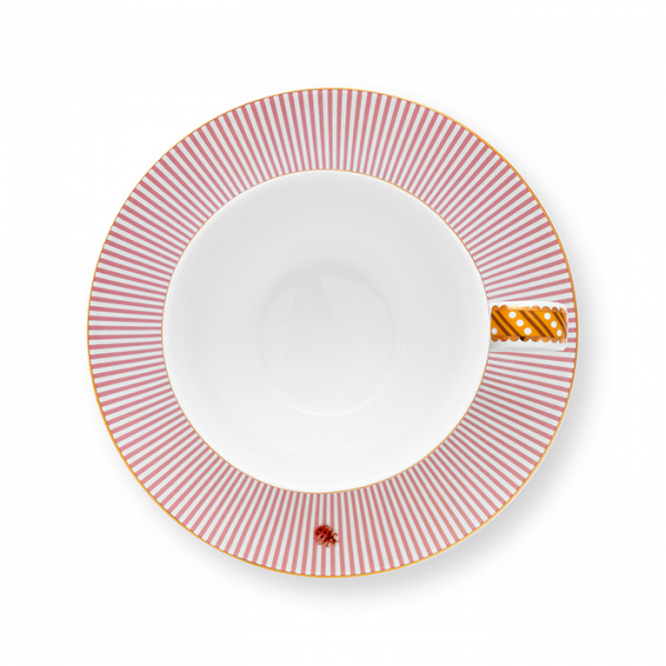 Pip Studio, Tasse mit Untersetzer, La Majorelle Dark Pink, 280 ml, Art.-Nr. 51.004.134