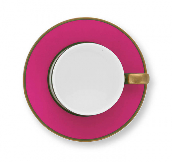 Pip Studio, Espressotasse mit Untersetzer, Pip Chique Gold-Rosa,120 ml, Art.-Nr. 51.004.156