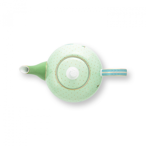 Pip Studio, Tea Pot Large, Jolie Gold Dots Green, 1.6 Ltr., Art.-Nr. 51.005.063