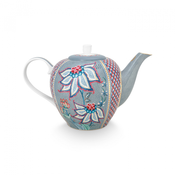 Pip Studio, Tea Pot Large, Flower Festival, Light Blue , 1.6 ltr., Art.-Nr. 51.005.066