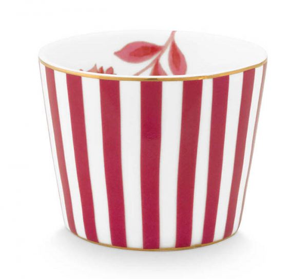 Pip Studio, Eierbecher, Royal Stripes Dunkelrosa, Art.-Nr.51.011.038