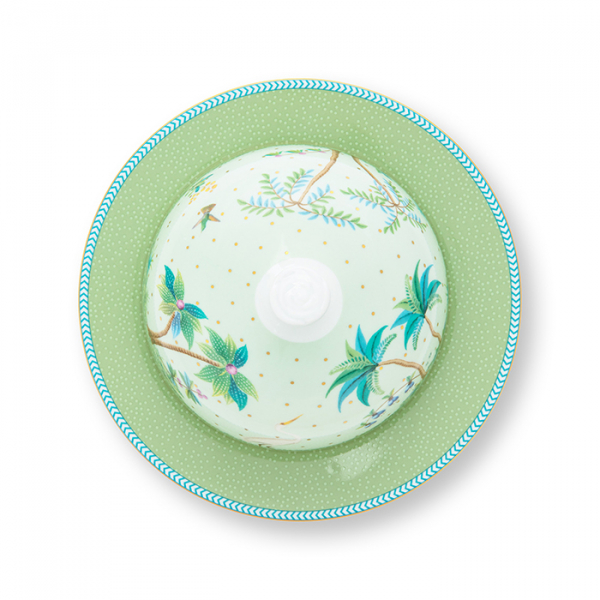 Pip Studio, Butterdose, Jolie Gold Dots Green, 17x8 cm, Art.-Nr. 51.018.122