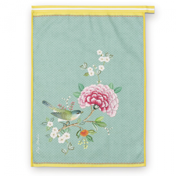 Pip Studio, Tea Towel Blushing Birds Blue ,50x70cm, Art.-Nr. 51.031.058