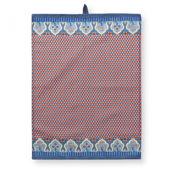Pip Studio, Geschirrtuch, Flower Festival, Blau-Rot, 50x70 cm, Art.-Nr. 51.031.063