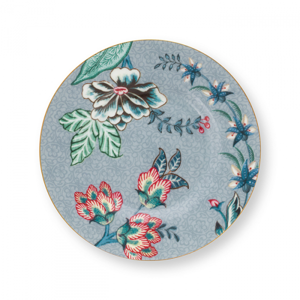 Pip Studio, Plate,Petit Four Flower Festival, Light Blue, Ø 12 cm, Art.-Nr. 51.001.283