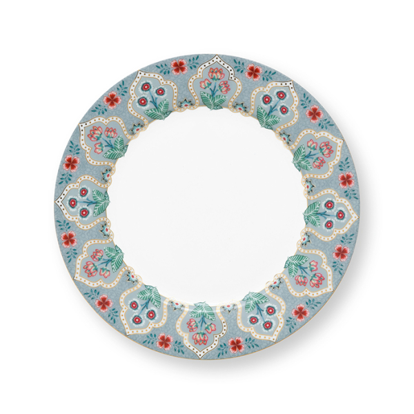 Pip Studio, Teller, Flower Festival Deco, Hellblau, Ø 21 cm, Art.-Nr. 51.001.285