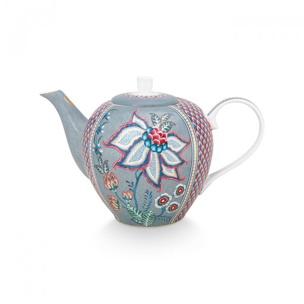 Pip Studio, Tea Pot Large, Flower Festival, Light Blue , 1.6 ltr., Art.-Nr. 51.005.066