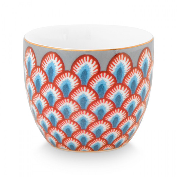 Pip Studio, Egg Cup, Flower Festival Scallop, Red-Light Blue, Art.-Nr. 51.011.033