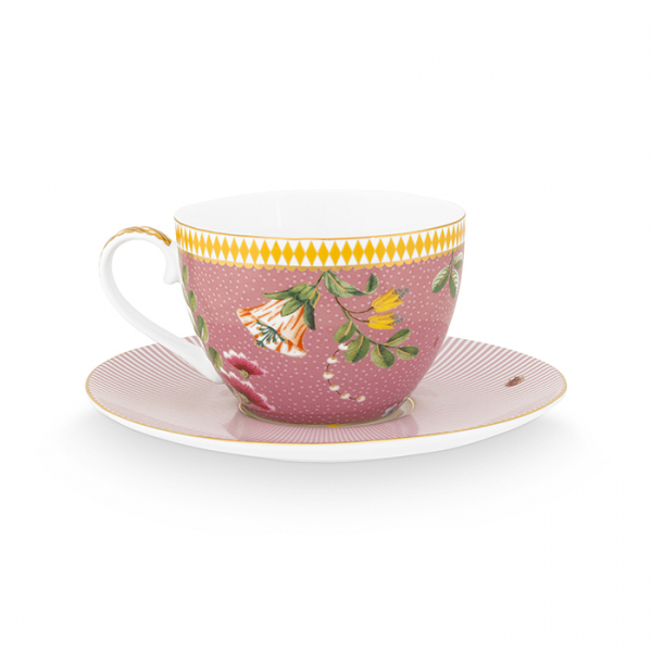 Pip Studio, Tassenset mit Untersetzer, La Majorelle Dark Pink, 280 ml, Art.-Nr. 51.004.135