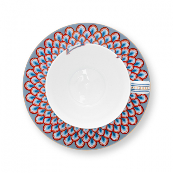 Pip Studio, Espresso Cups with Saucers Set, Flower Festival, Light Blue, 280 ml, Art.-Nr. 51.004.139