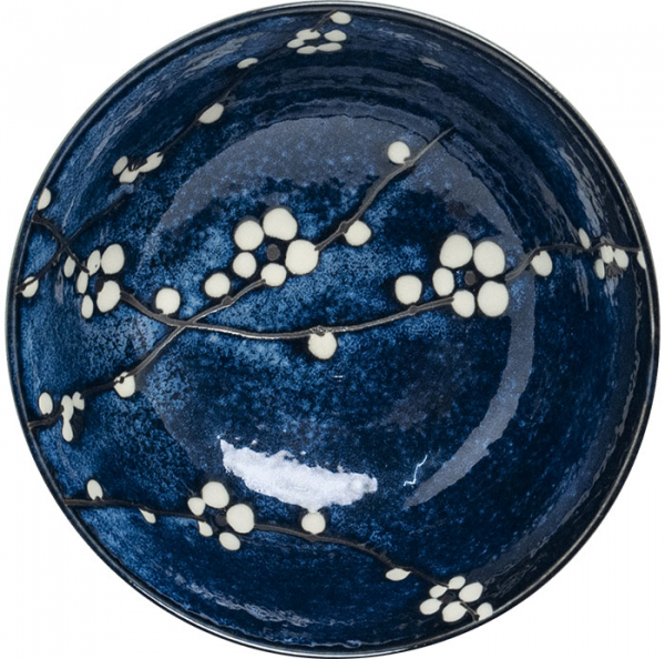 Edo Japan, Bowl Hanablue, Blue, Ø 20x7 cm, Item No. 6040846