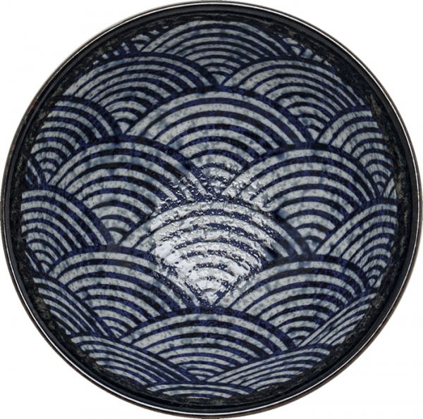 Edo Japan, Bowl Wave, Blue, Ø 13x6,5 cm, Item No. 6041008