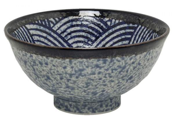 Edo Japan, Bowl Wave, Blue, Ø 13x6,5 cm, Item No. 6041008