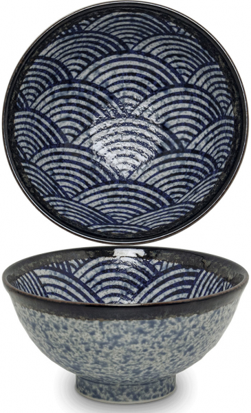 Edo Japan, Schale Wave, Blau, Ø 15,5x7,8 cm, Art.-Nr. 6041009