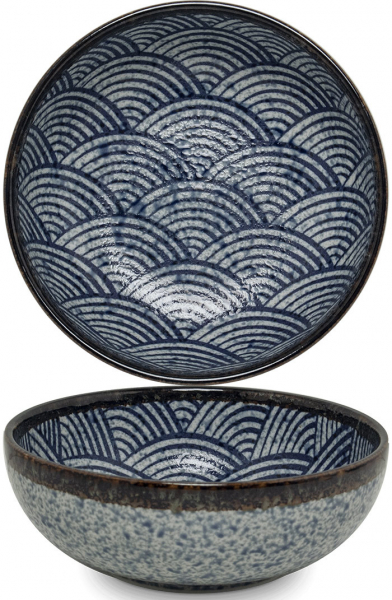 Edo Japan, Schale Wave, Blau, Ø 15,5x5 cm, Art.-Nr. 6041011