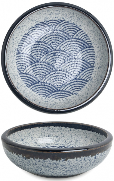 Edo Japan, Schale, Wave, Blau, Ø 23,5x7,5 cm, Art.-Nr. 6041018