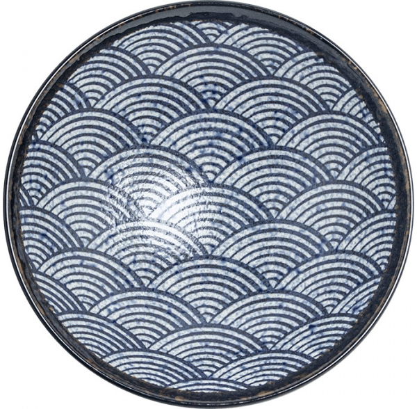 Edo Japan, Schale, Wave, Blau, Ø 24,5x8 cm, Art.-Nr. 6041020