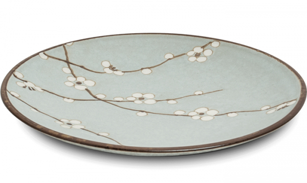Edo Japan, Plate, Hanagreen, Green, Ø 22,5x3 cm, Item No. 6041021