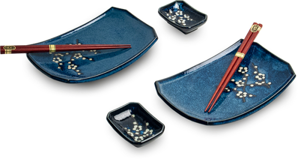 Edo Japan, Hanablue Sushi Set, Blue, tem No. 6050843