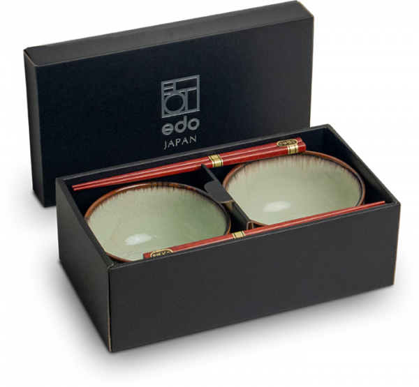 Edo Japan, Bowl Set Wasabi, Green, Ø 13x7 cm, Item No. 6050893