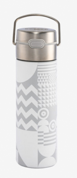 Eigenart, Leeza, Thermo Trinkflasche, Geo white, Weiß, inklusive Filter, Art.Nr.: BZ11007