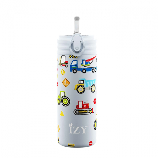 IZY Kinderflasche, Thermoskanne, Blue Machines, 350 ml, inkl. Geschenkbox, Art.-Nr. IZY9001