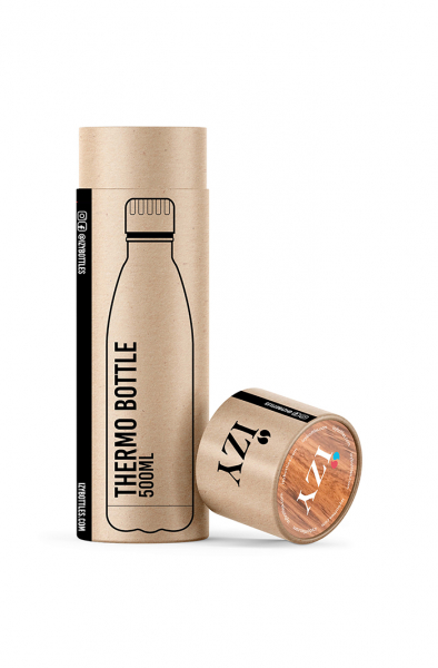 IZY Bottle, Orignal Collection, Thermo Bottle, Design Brown, 500 ml, incl. giftbox, item no. IZY4004