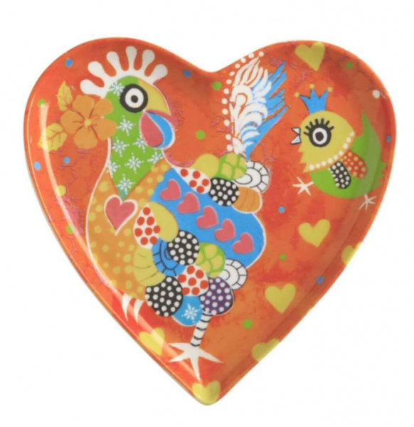 M&W LOVE HEARTS, Teller Chicken Dance, Ø 15,5cm, Art.-Nr. DX0694