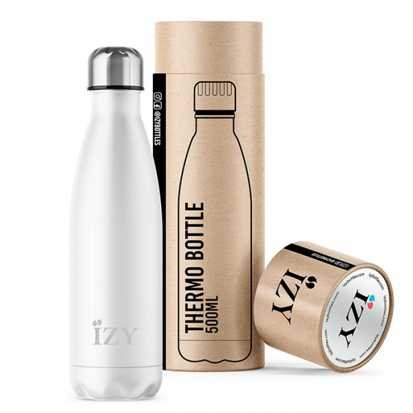 IZY Bottle, Orignal Collection, Thermo Bottle,  Matte White, 500 ml, incl. giftbox, item no. IZY2001