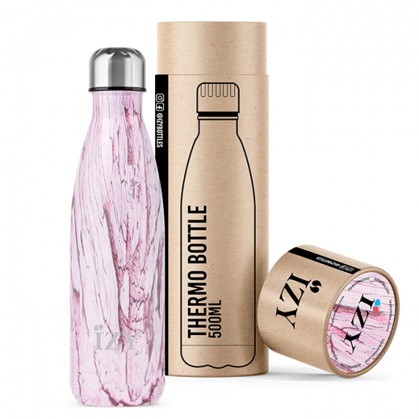 IZY Bottle, Orignal Collection, Thermo Bottle, Design Pink, 500 ml, incl. giftbox, item no. IZY4008