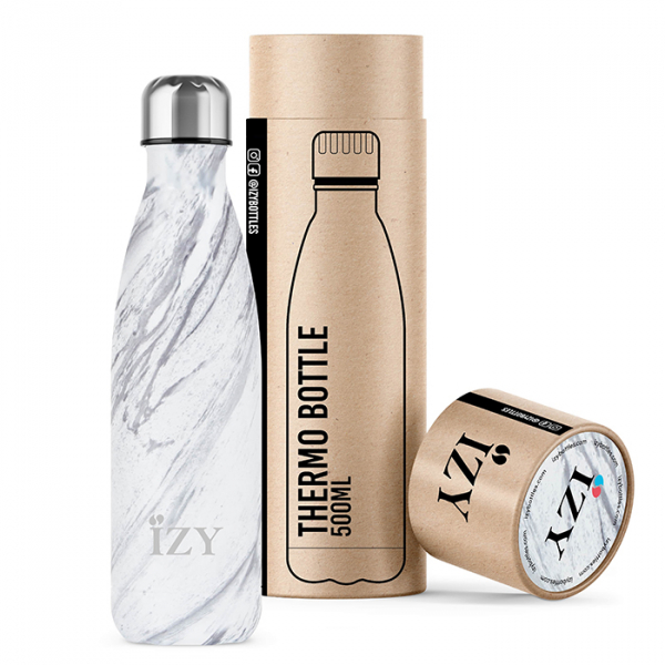 IZY Bottle, Orignal Collection, Thermoskanne, Marble White, 500 ml, inkl. Geschenkbox, Art.-Nr. IZY5006