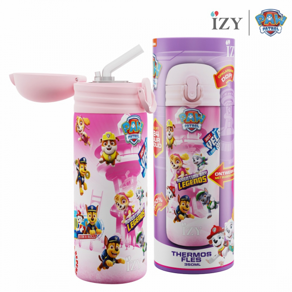 IZY Kinderflasche, Thermoskanne, Paw Patrol, Refresh - Pink, 350 ml, inkl. Geschenkbox, Art.-Nr. IZY8003