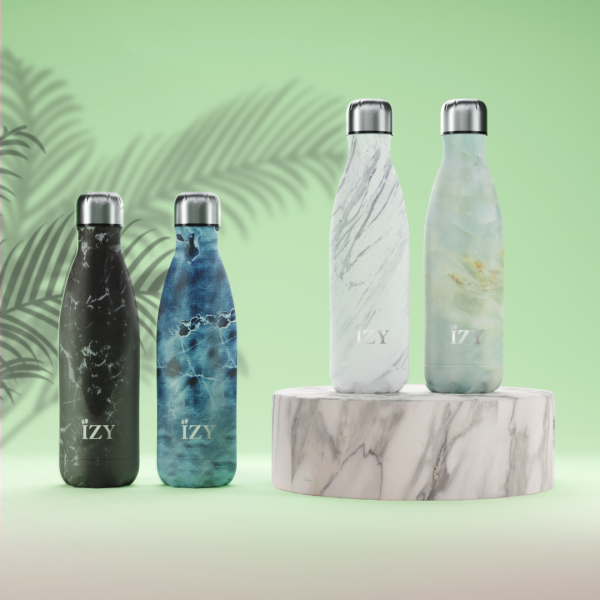 IZY Bottle, Orignal Collection, Thermoskanne, Marble White, 500 ml, inkl. Geschenkbox, Art.-Nr. IZY5006