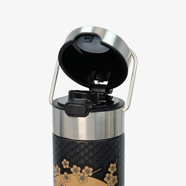 Eigenart, Leeza, Thermo Bottle, Komorebi, Black, incl. strainer, Art. Nr.: BZ11019