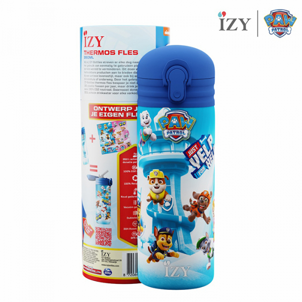 IZY Kinderflasche, Thermoskanne, Paw Patrol, Refresh - Blue, 350 ml, inkl. Geschenkbox, Art.-Nr. IZY8002