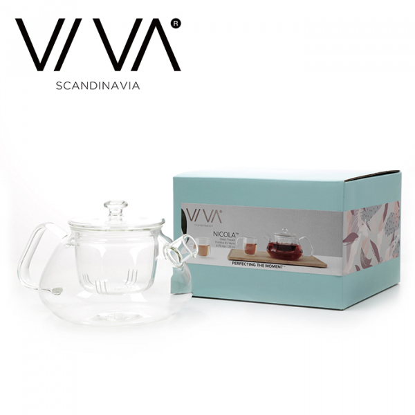 VIVA Nicola Glass Teekanne 0.75 l, Klar, Glasfilter, Art.-Nr. V70400
