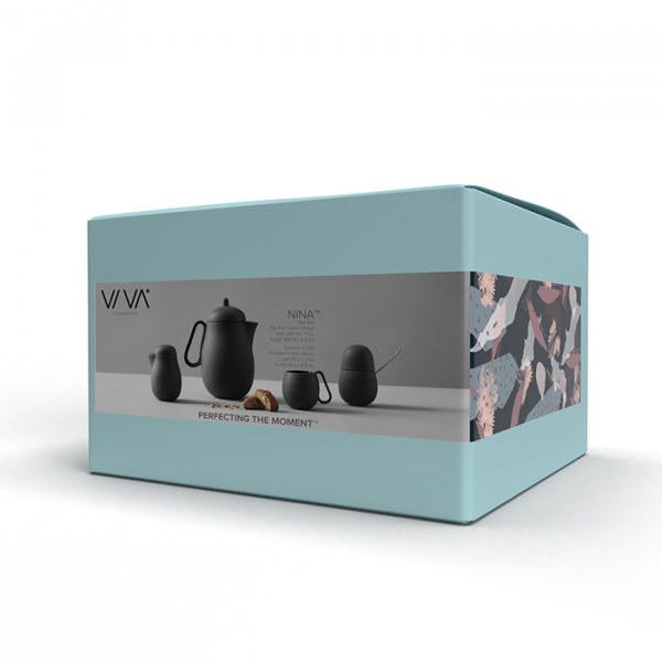 VIVA Nina Teeset, Kanne 1 l, Milch + Zucker, Holzkohle, Art.-Nr. V78445