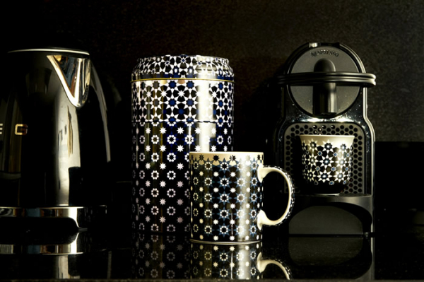 Images d'Orient Tasse mit Geschenkbox, Kaokab, 250 ml, blau schwarz weiß, Art.-Nr. POR232031