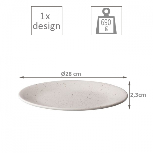 Q Authentic, Teller, Tinto White, Ø 28 cm, Art.-Nr. QU63001