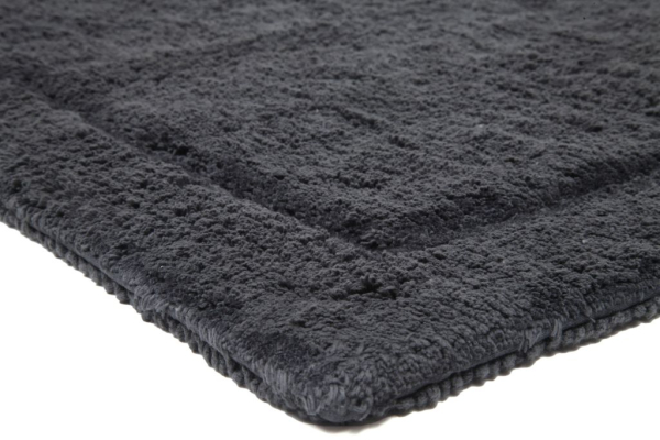 Casalanas - Santorin, doppelseitiger, schwerer Badteppich, Dunkelgrau, verschiedene Größen