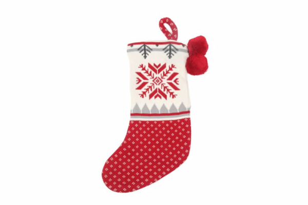 Casalanas Christmas sock, Navidad, 46x26 cm, 100% cotton, with loop for hanging up, item no. 1586