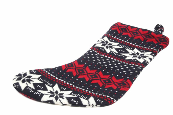 Casalanas Christmas sock, Natale, 46x26 cm, 100% cotton, with loop for hanging up, item no. 1593