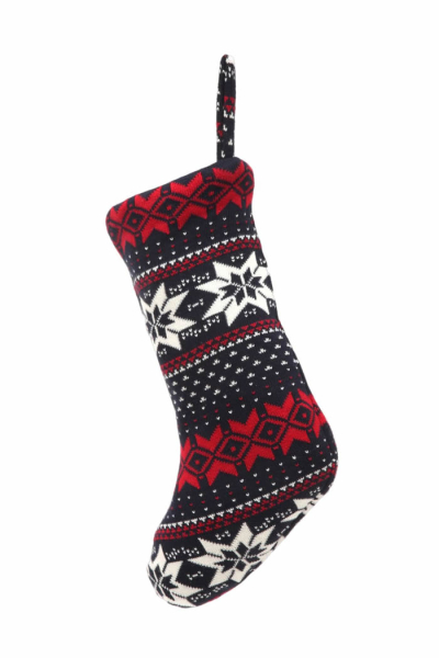 Casalanas Christmas sock, Natale, 46x26 cm, 100% cotton, with loop for hanging up, item no. 1593